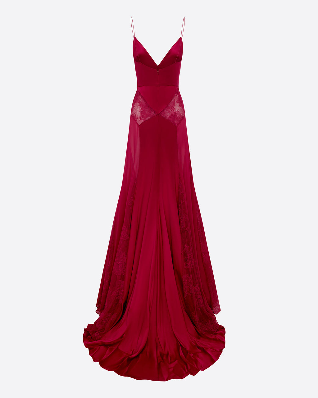 Bikini Gown in Silk Satin & Lace