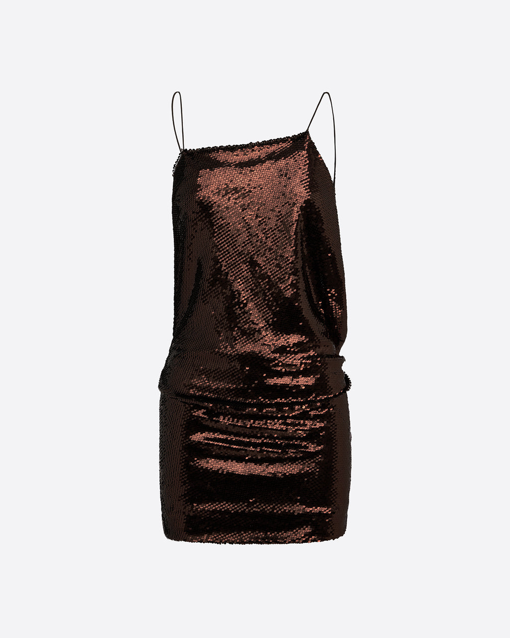 Draped Mini Dress in Sequin Mesh