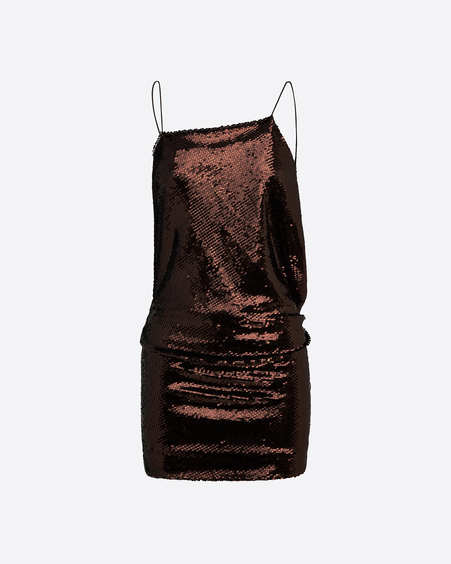 Draped Mini Dress in Sequin Mesh