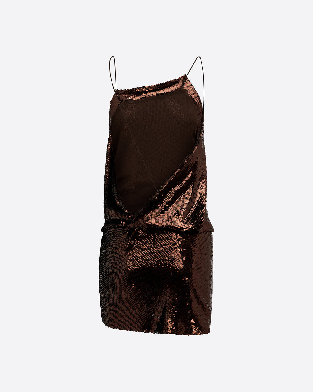 Draped Mini Dress in Sequin Mesh