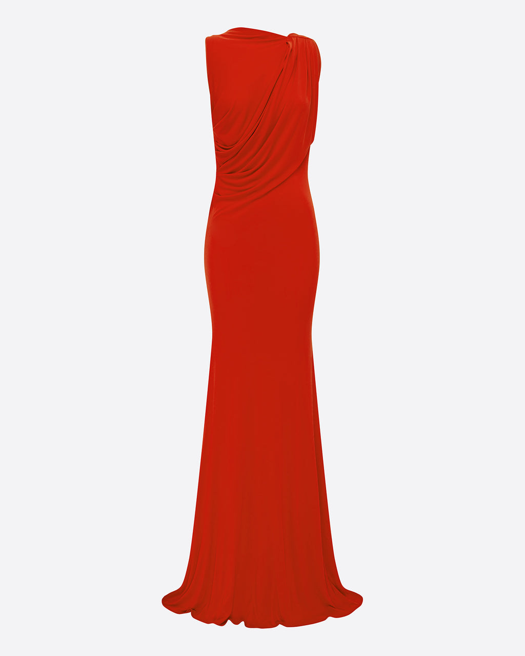 Sleeveless Drape Gown in Jersey