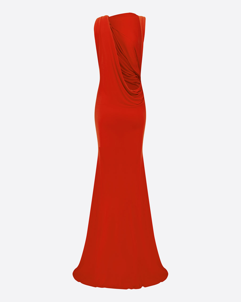 Sleeveless Drape Gown in Jersey