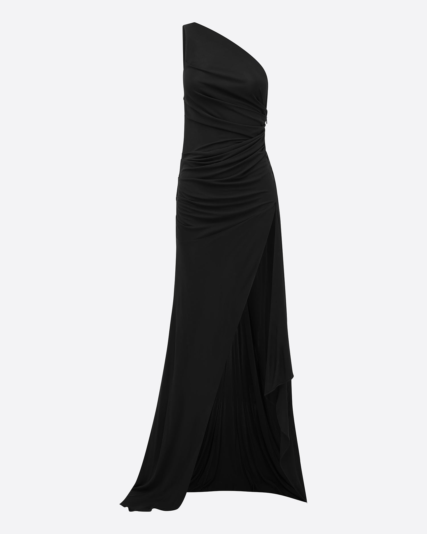 One Shoulder Drape Gown in Jersey
