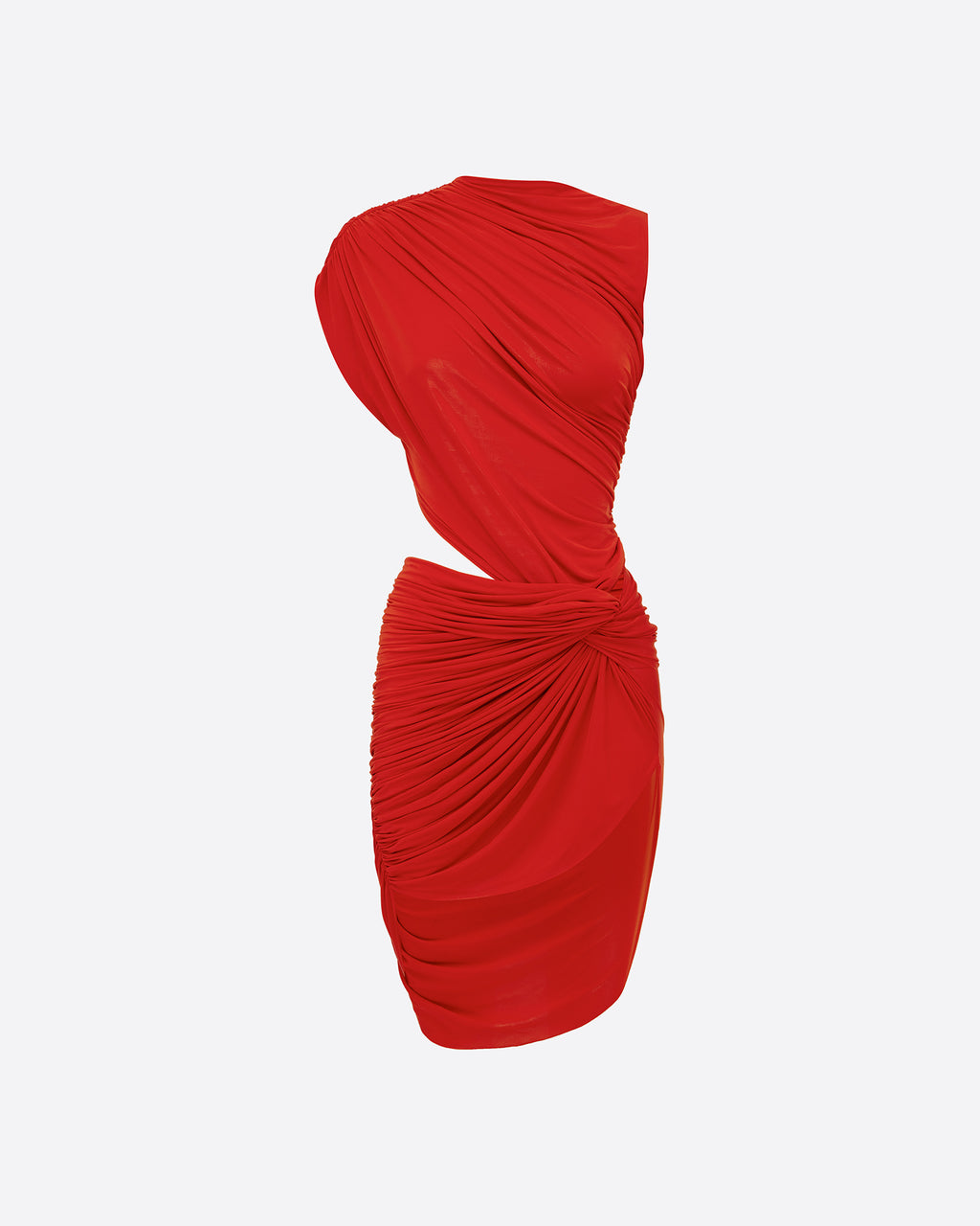 Sleeveless Twist Mini Dress in Jersey