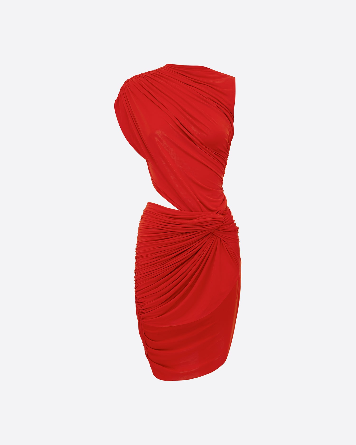 Sleeveless Twist Mini Dress in Jersey