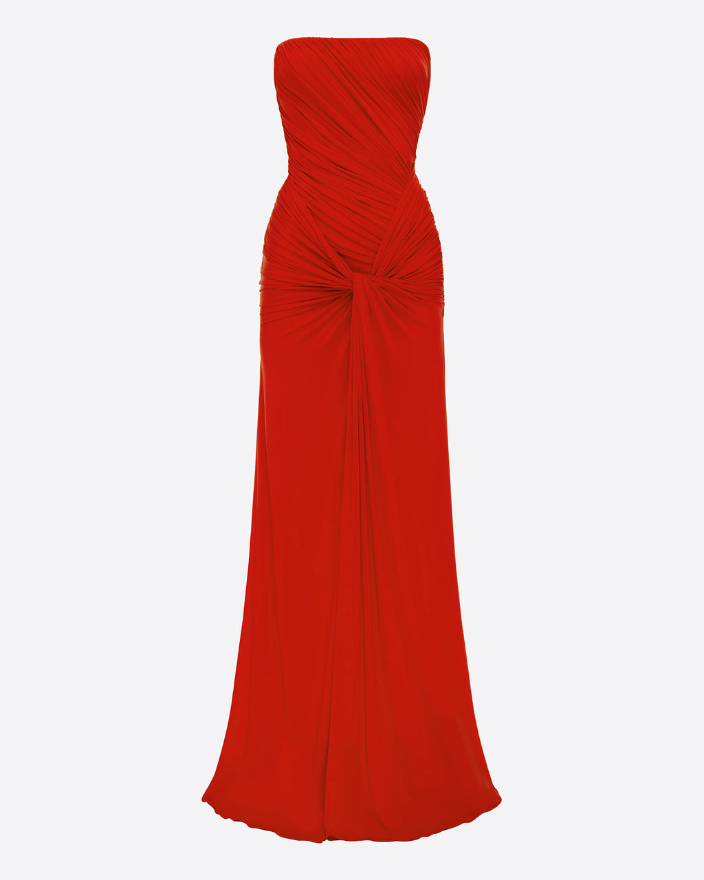 Strapless Twist Gown in Jersey