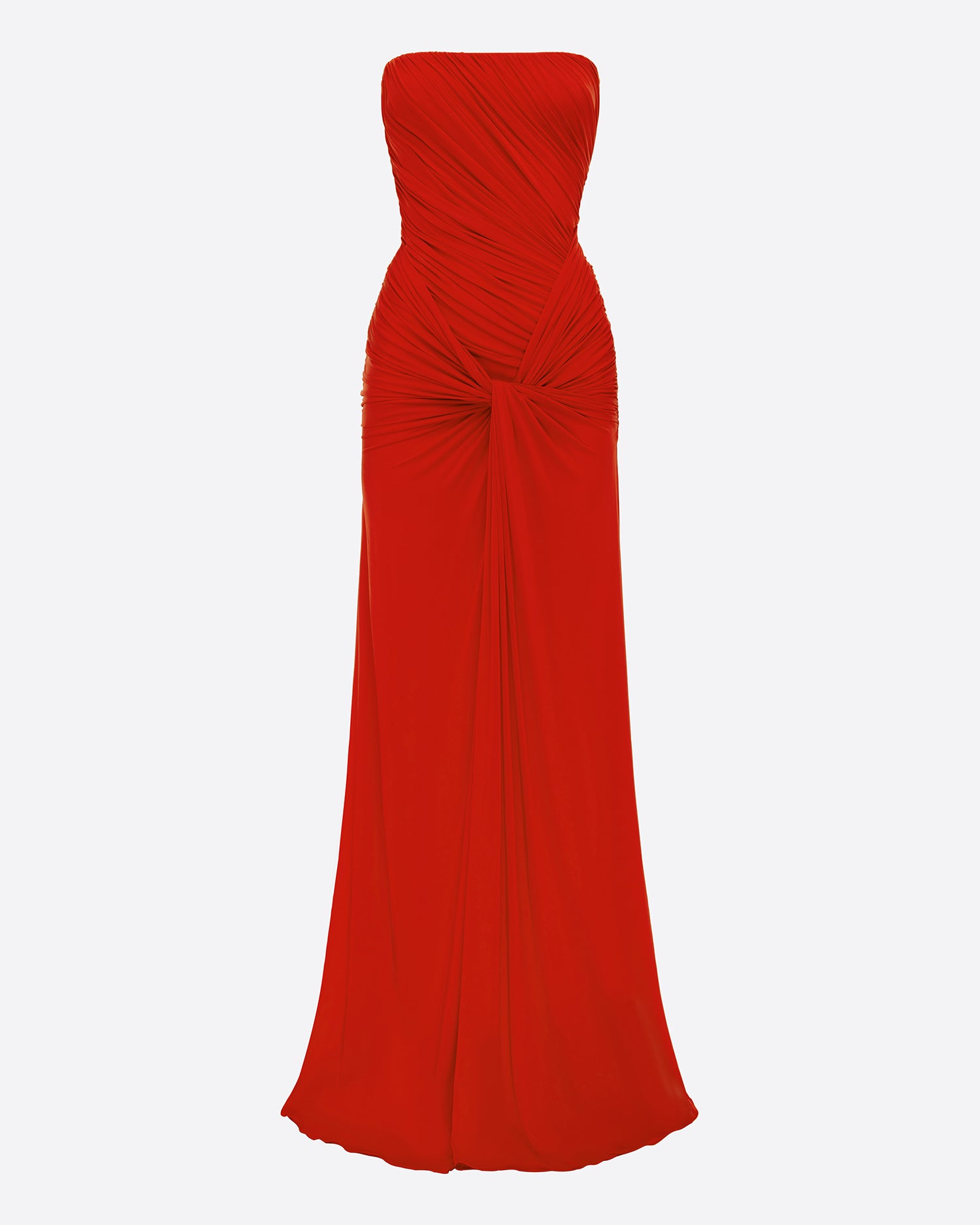 Strapless Twist Gown in Jersey