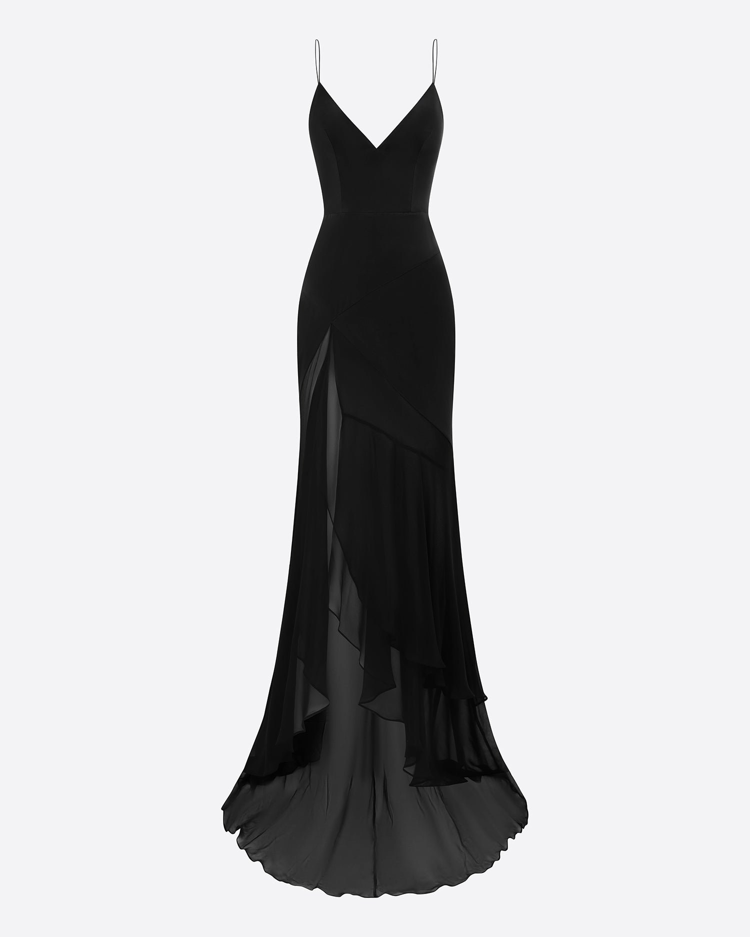 Tiered Bikini Gown Silk Satin