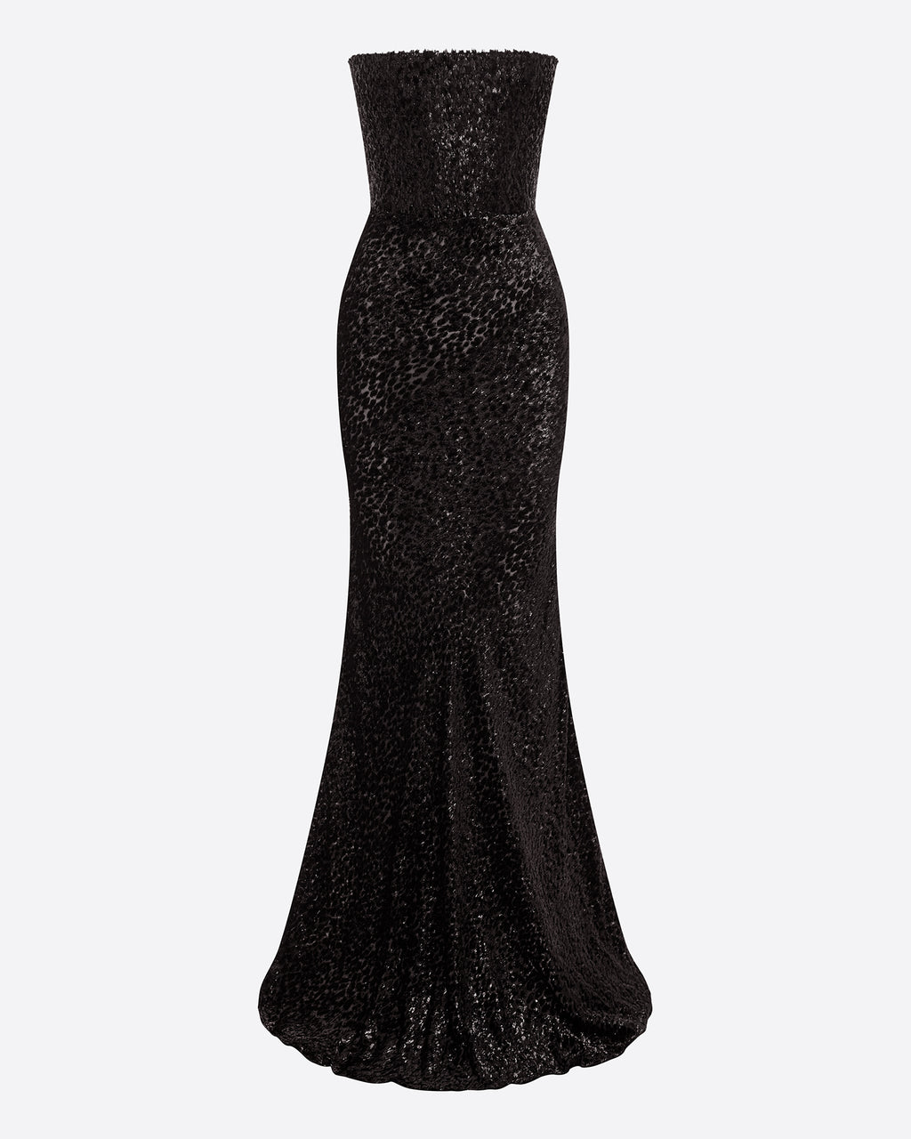 Strapless Drape Gown in Devoré
