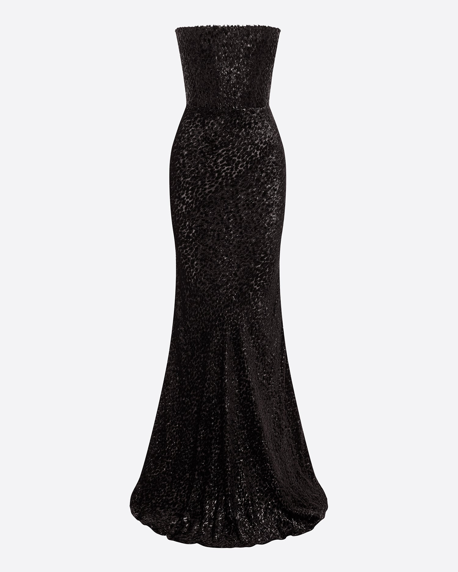 Strapless Drape Gown in Devoré