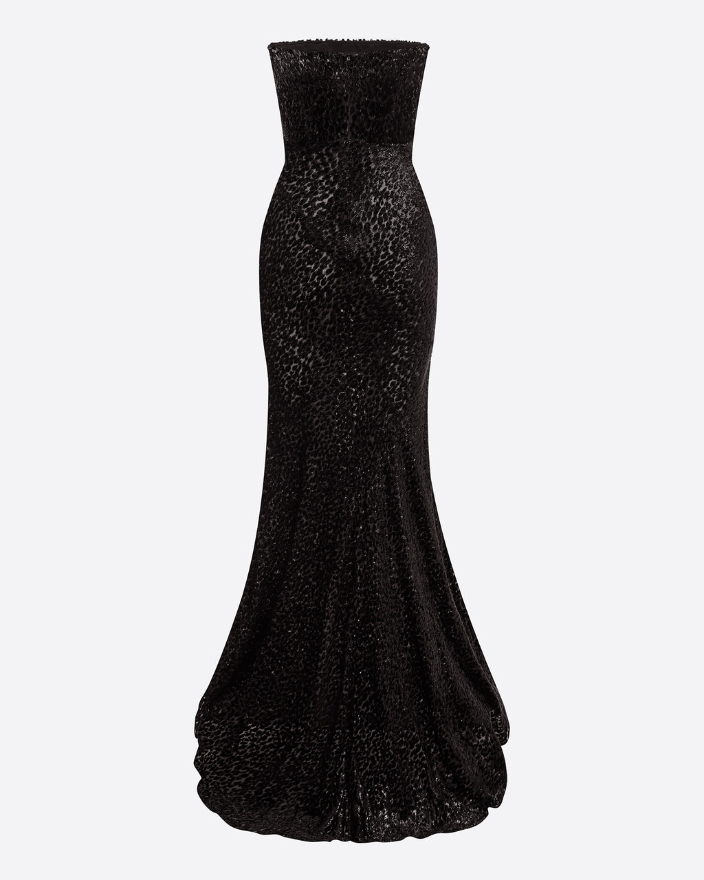 Strapless Drape Gown in Devoré