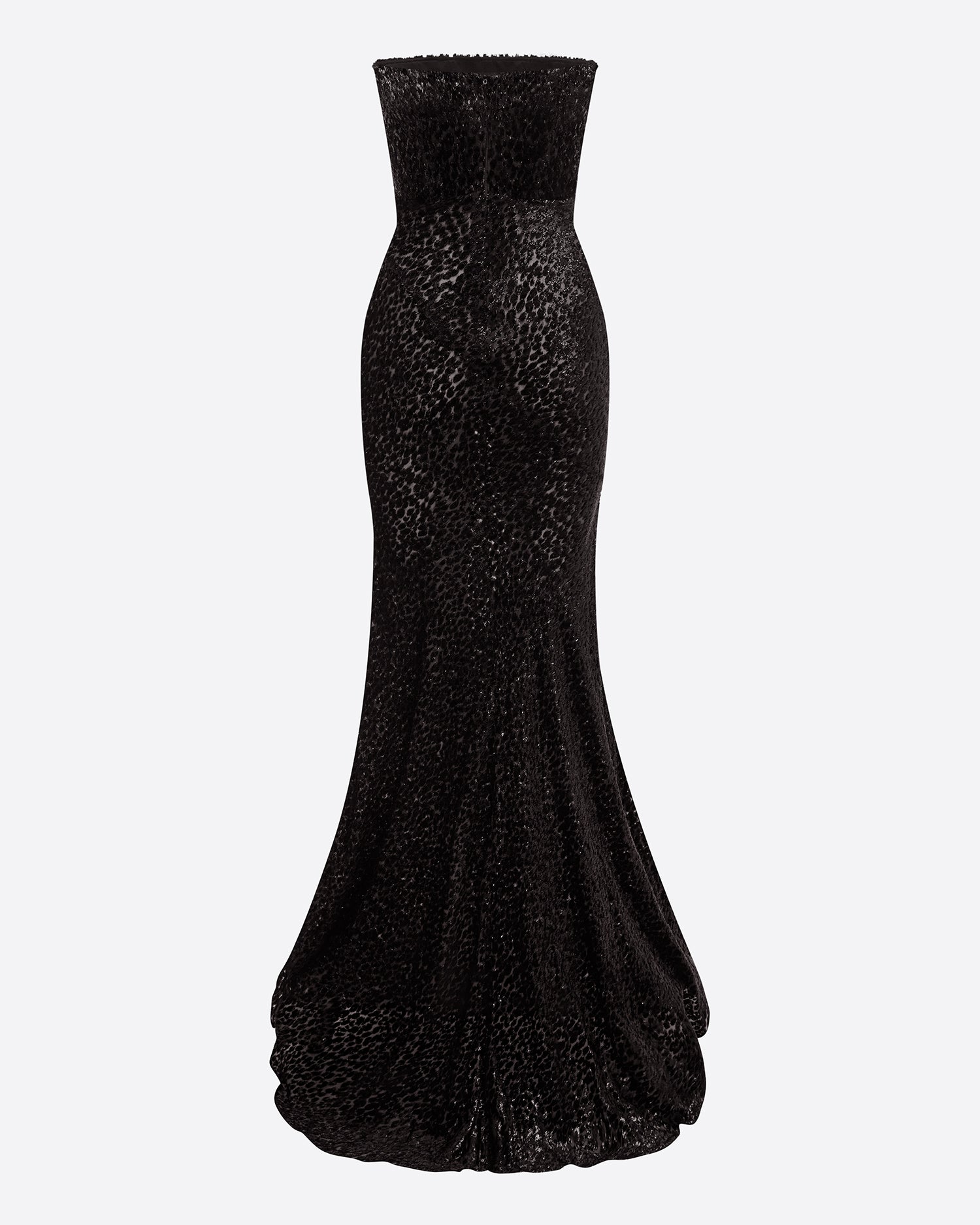 Strapless Drape Gown in Devoré