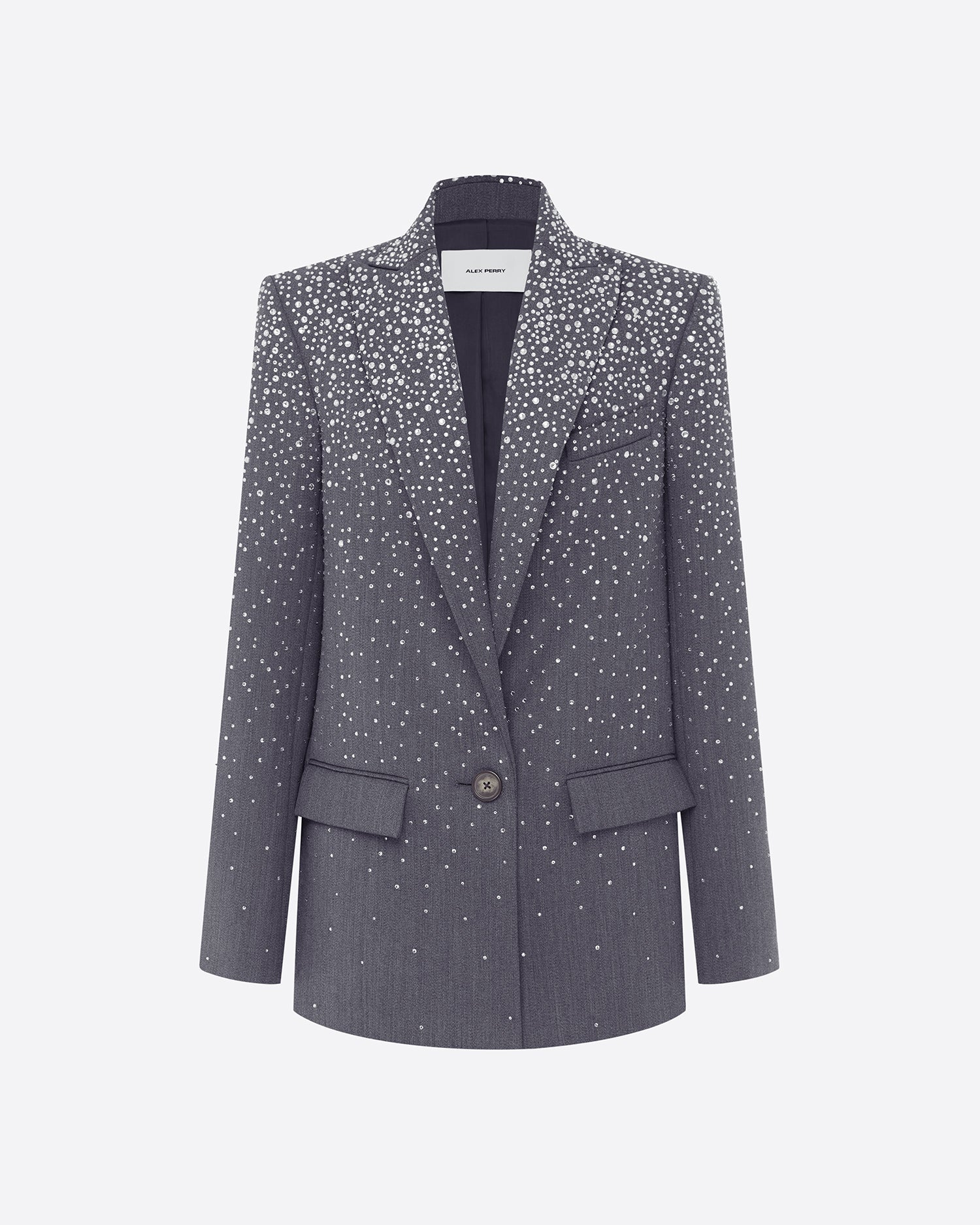 Single Breasted Oversize Blazer in Crystal Suiting
