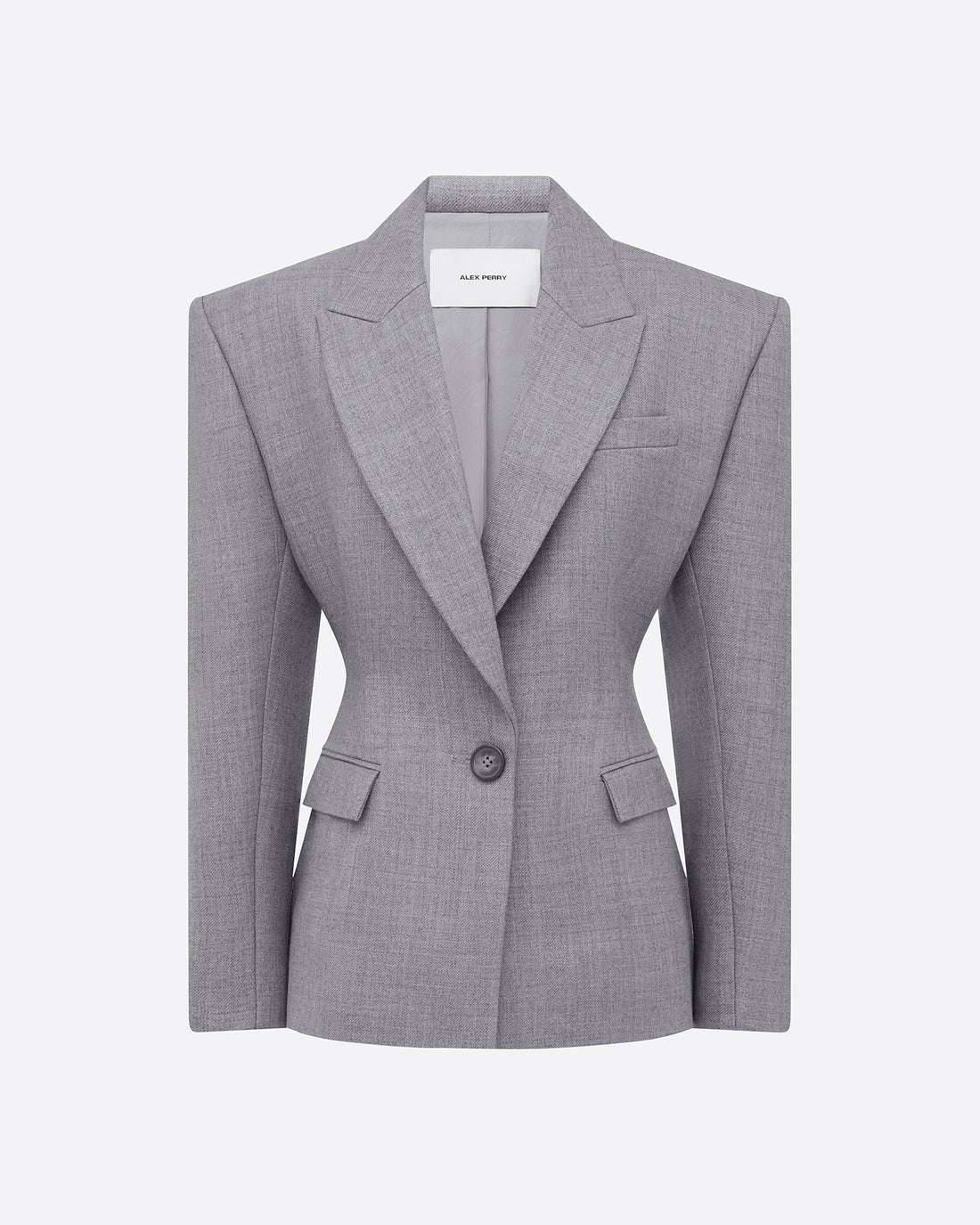 Single Breasted Contour Blazer in Wool Suiting