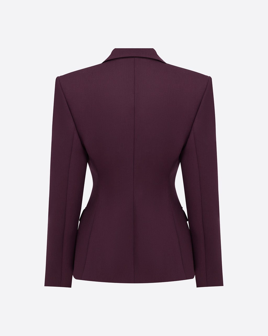 Double Breasted Contour Blazer in Wool Suiting