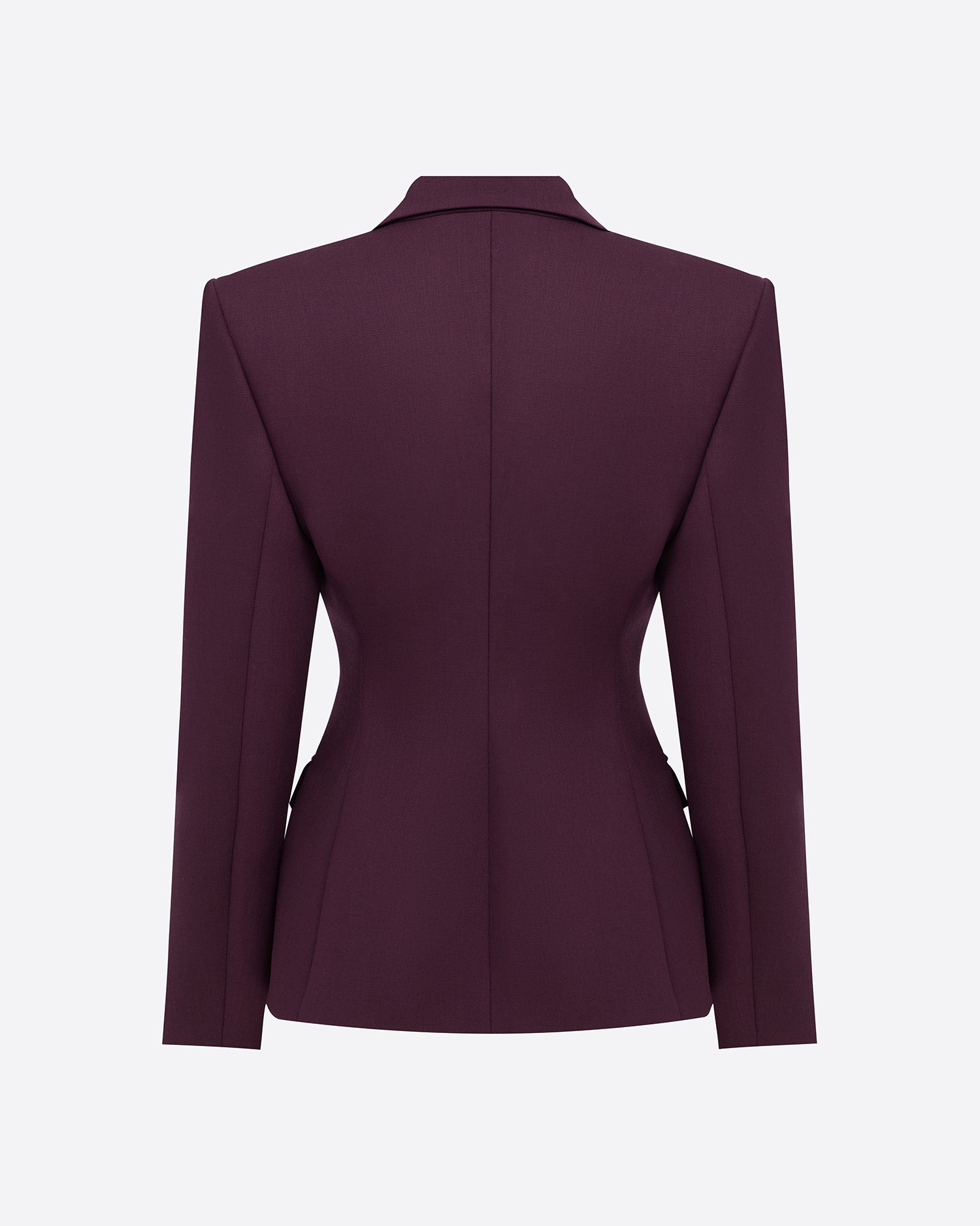 Double Breasted Contour Blazer in Wool Suiting