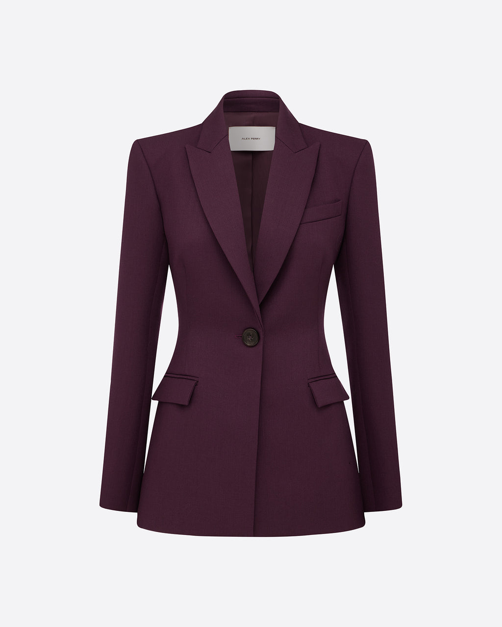 Single Breasted Contour Blazer in Wool Suiting
