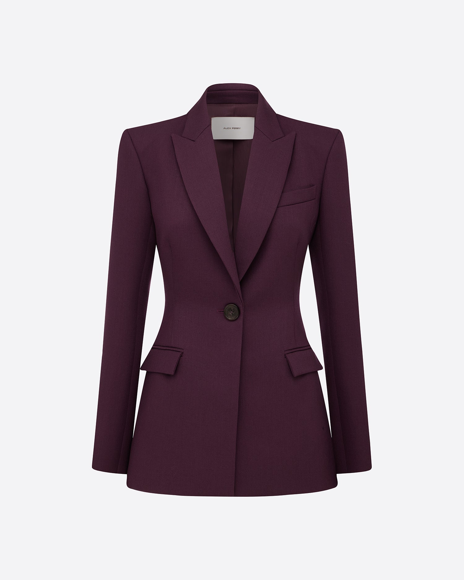 Single Breasted Contour Blazer in Wool Suiting
