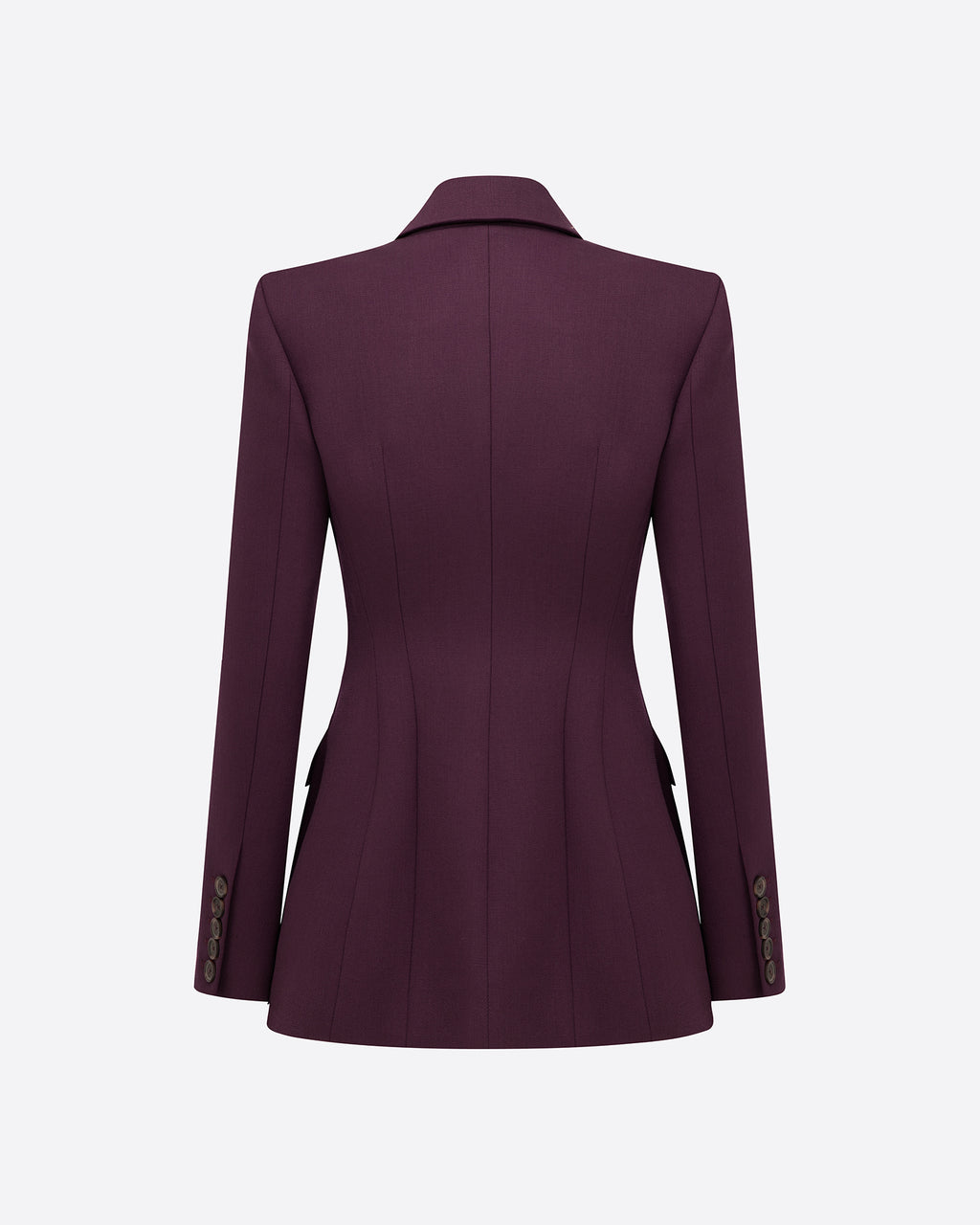 Single Breasted Contour Blazer in Wool Suiting