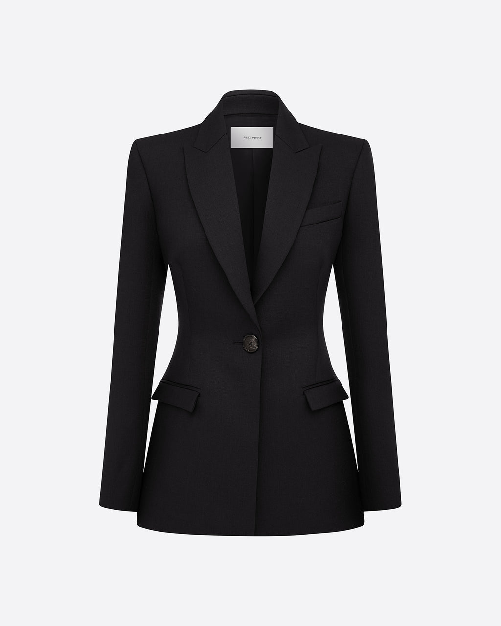 Single Breasted Contour Blazer in Wool Suiting