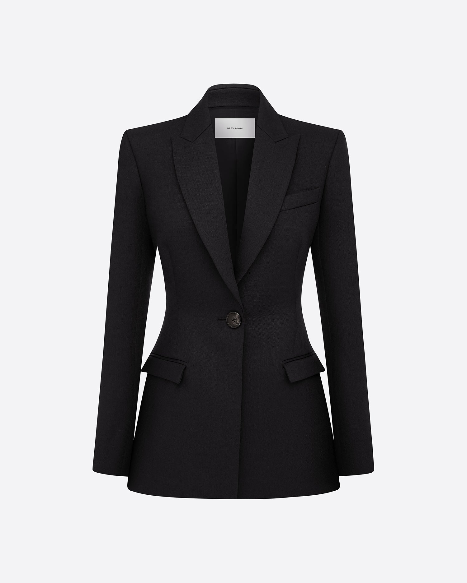 Single Breasted Contour Blazer in Wool Suiting