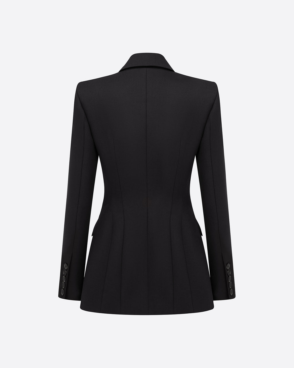 Single Breasted Contour Blazer in Wool Suiting