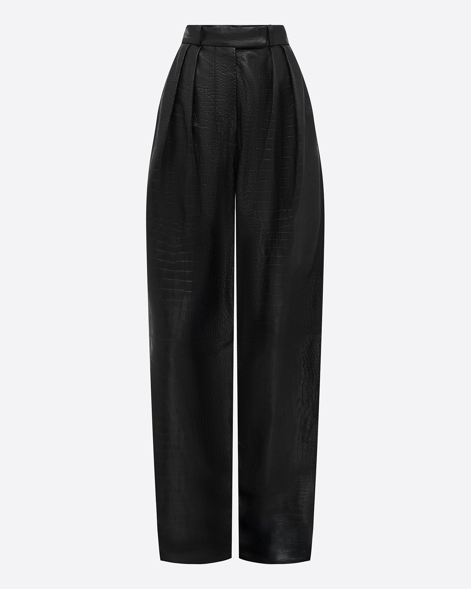 Tailored Trouser in Embossed Leather