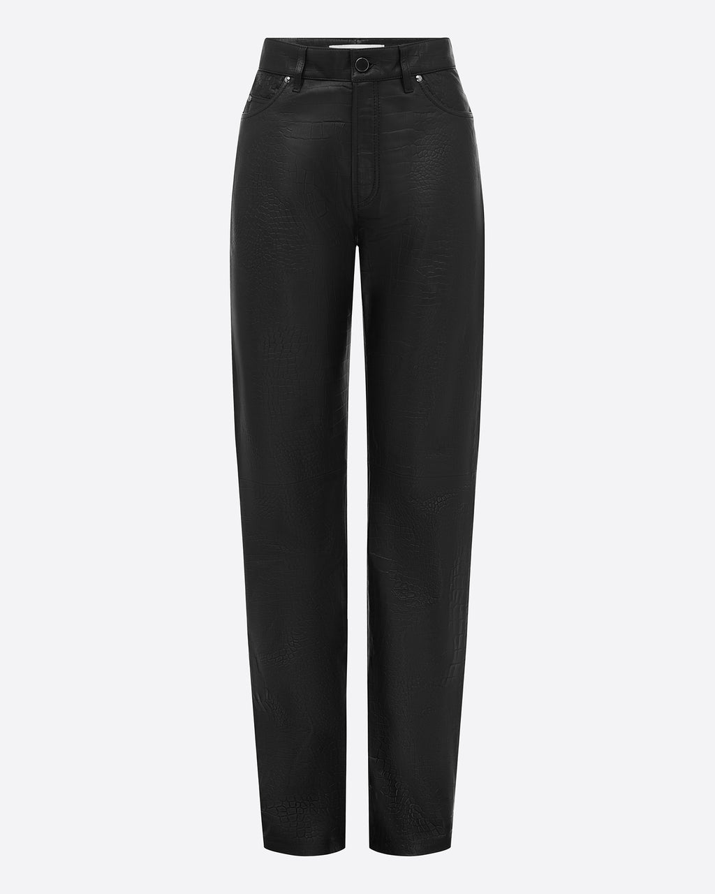 Straight Cut Jean in Embossed Leather