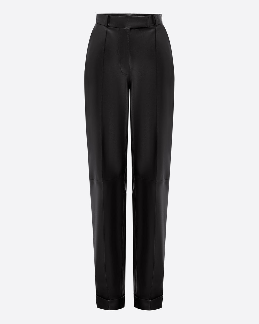 Cuffed Trouser in Leather