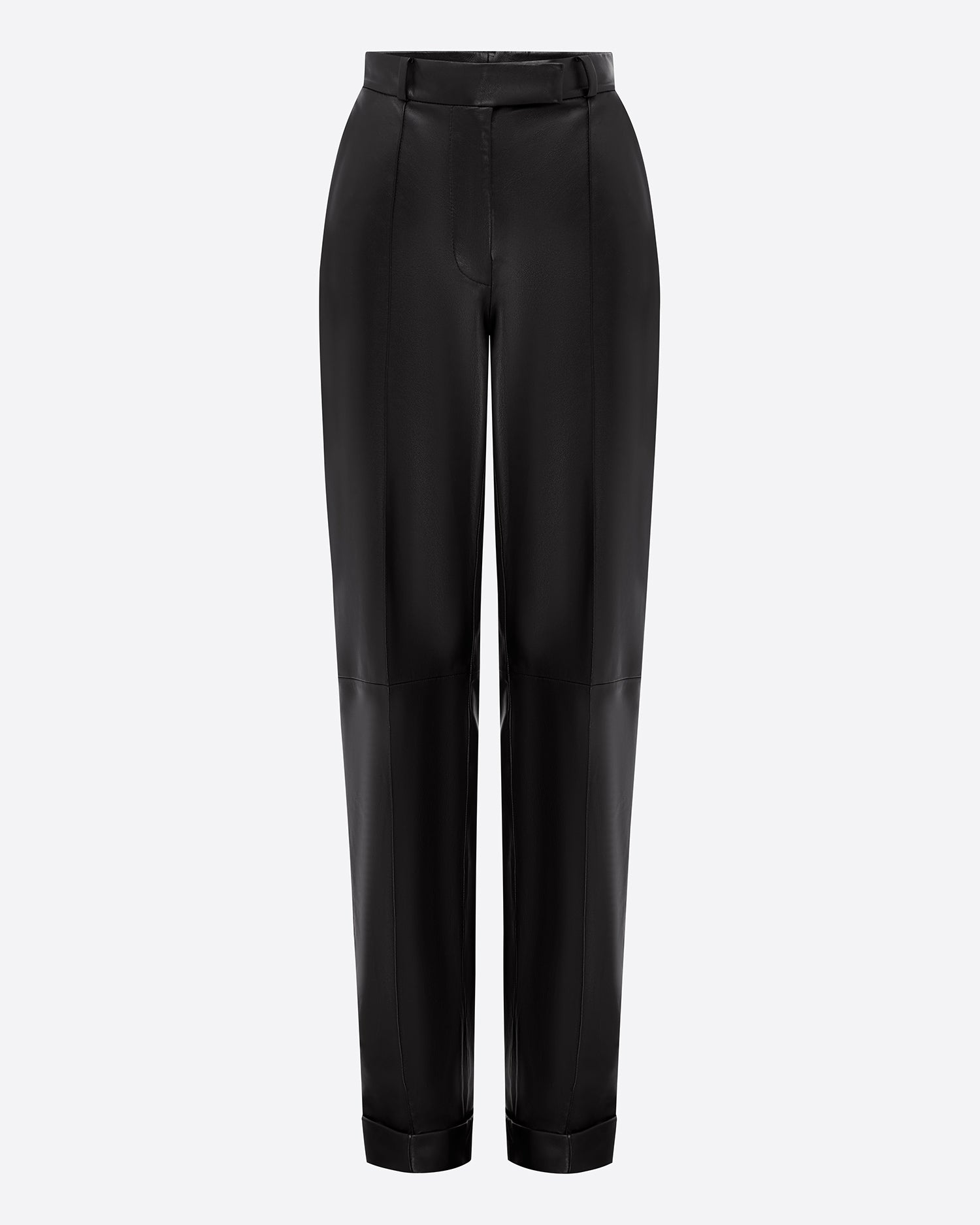 Cuffed Trouser in Leather