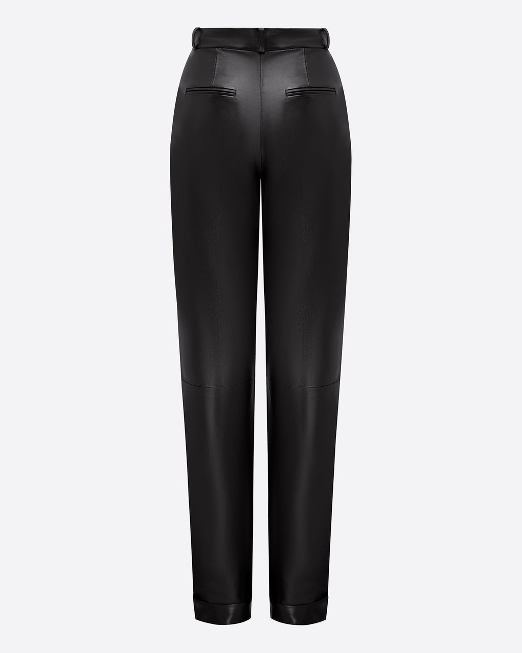 Cuffed Trouser in Leather