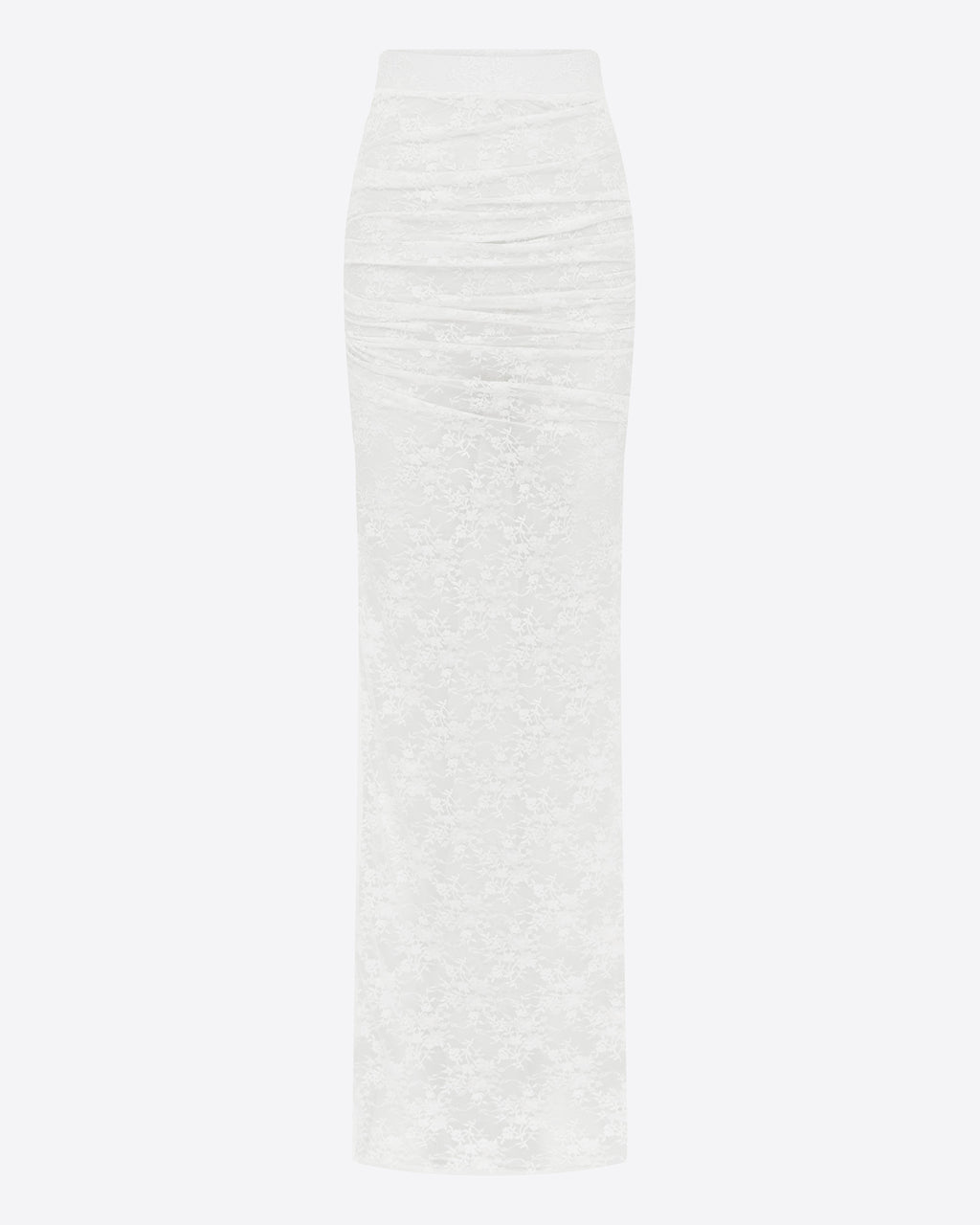 Tucked Column Skirt in Lace