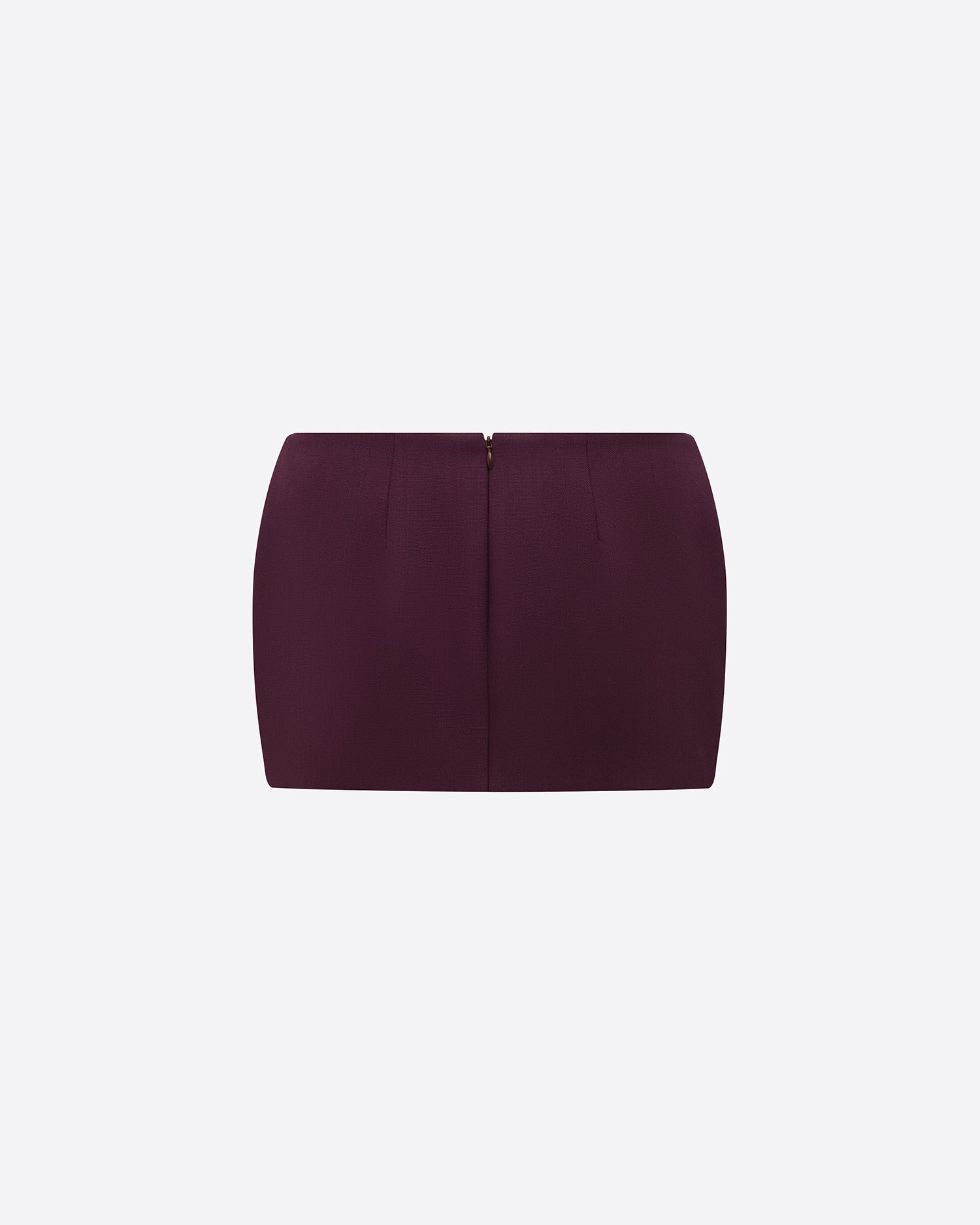 Low Rise Mini Skirt in Wool Suiting