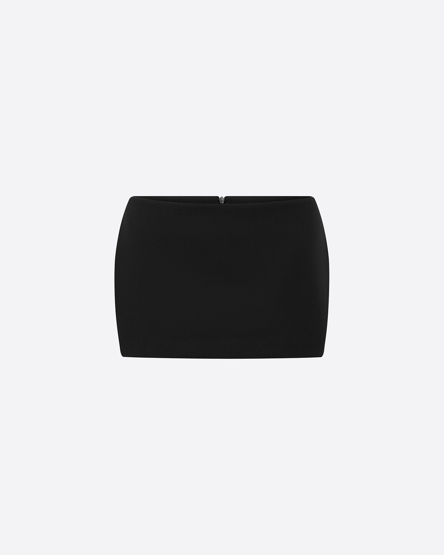 Low Rise Mini Skirt in Wool Suiting