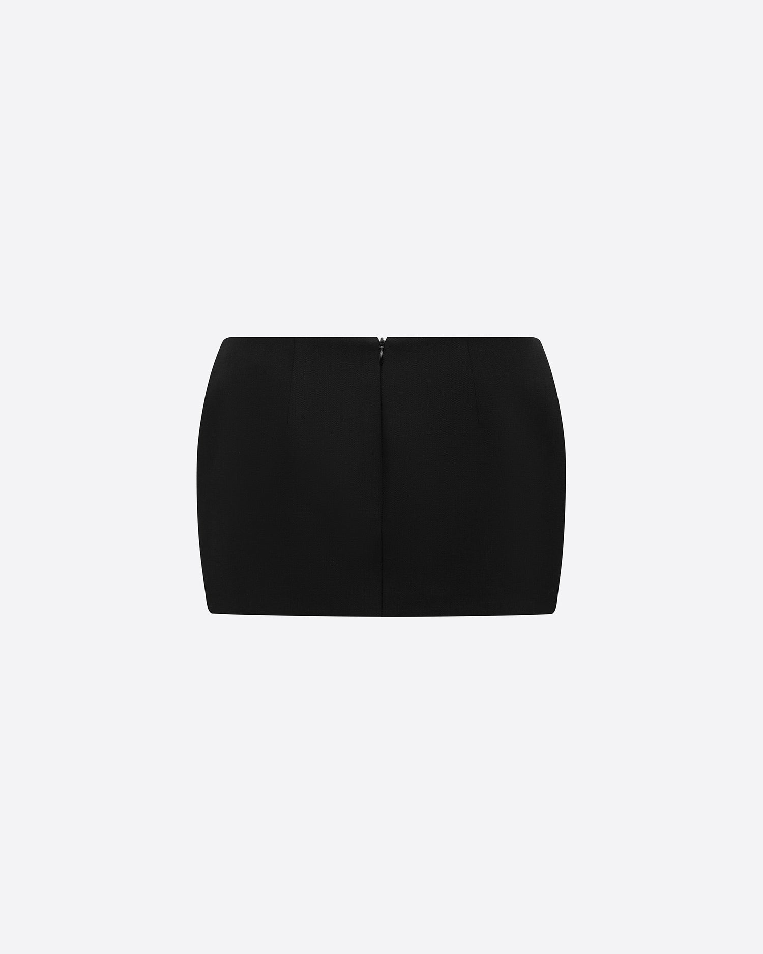 Low Rise Mini Skirt in Wool Suiting