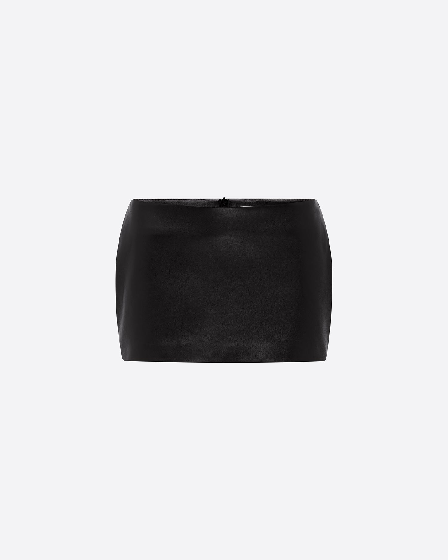 Low Rise Mini Skirt in Leather