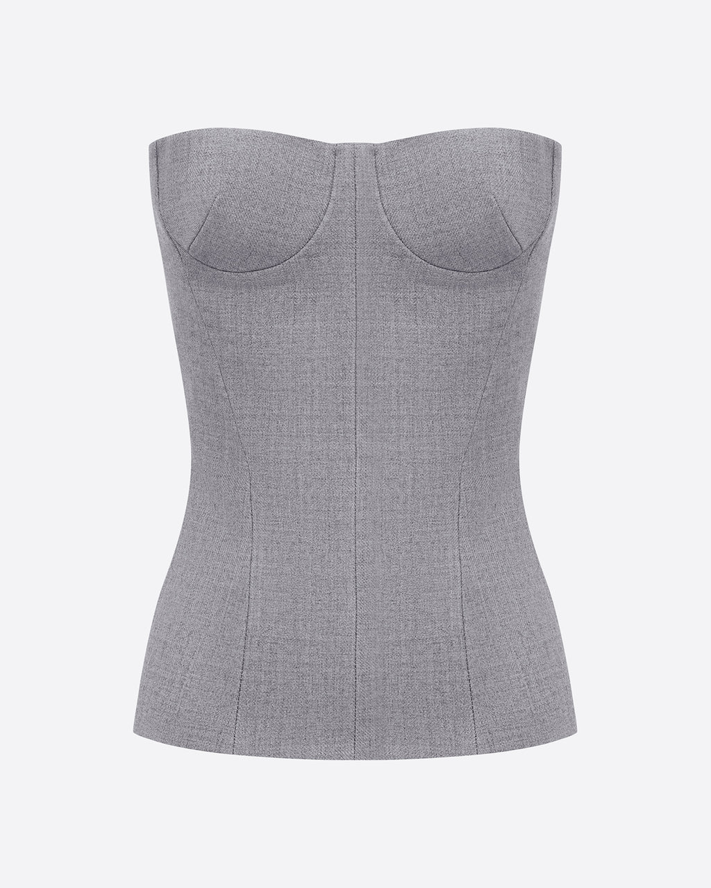 Longline Corset in Wool Suiting