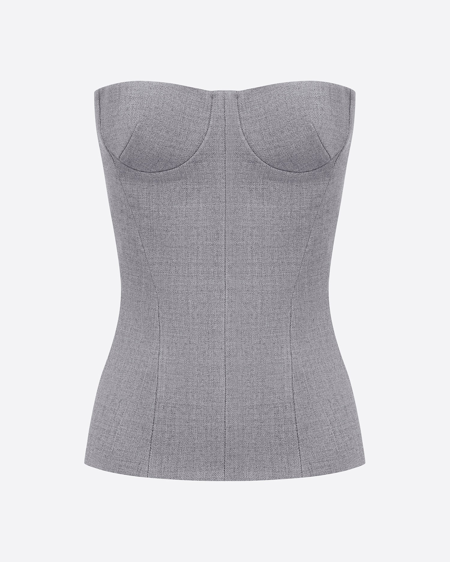 Longline Corset in Wool Suiting