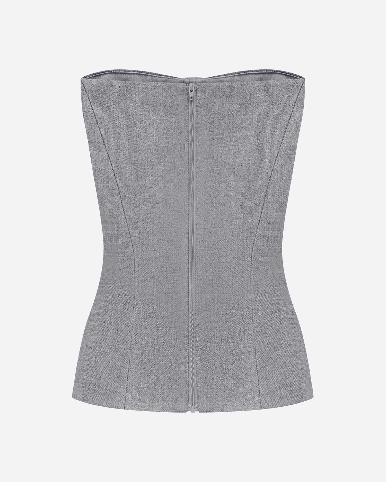 Longline Corset in Wool Suiting