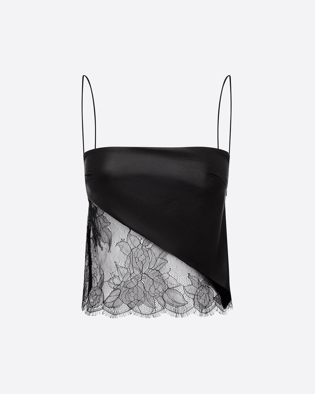 Camisole Top in Leather & Lace
