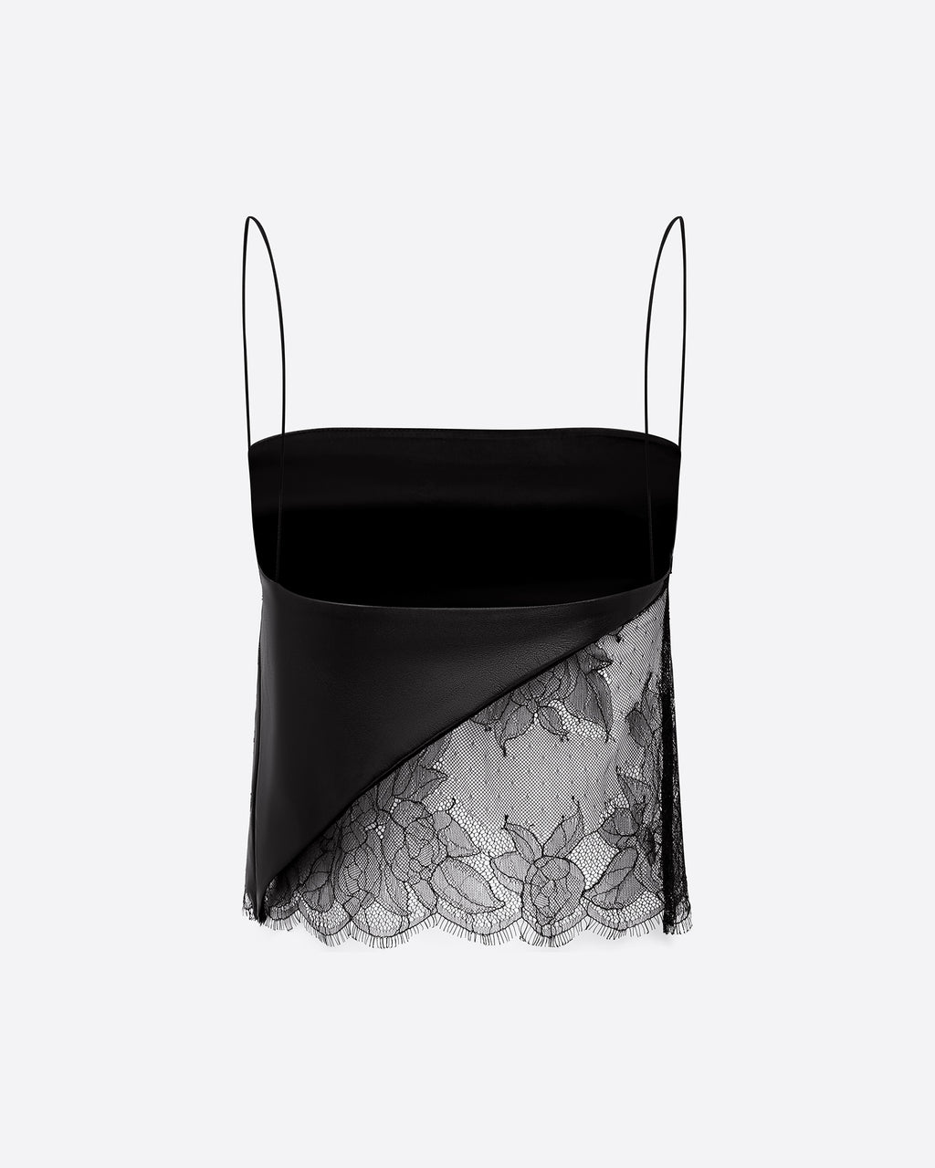Camisole Top in Leather & Lace