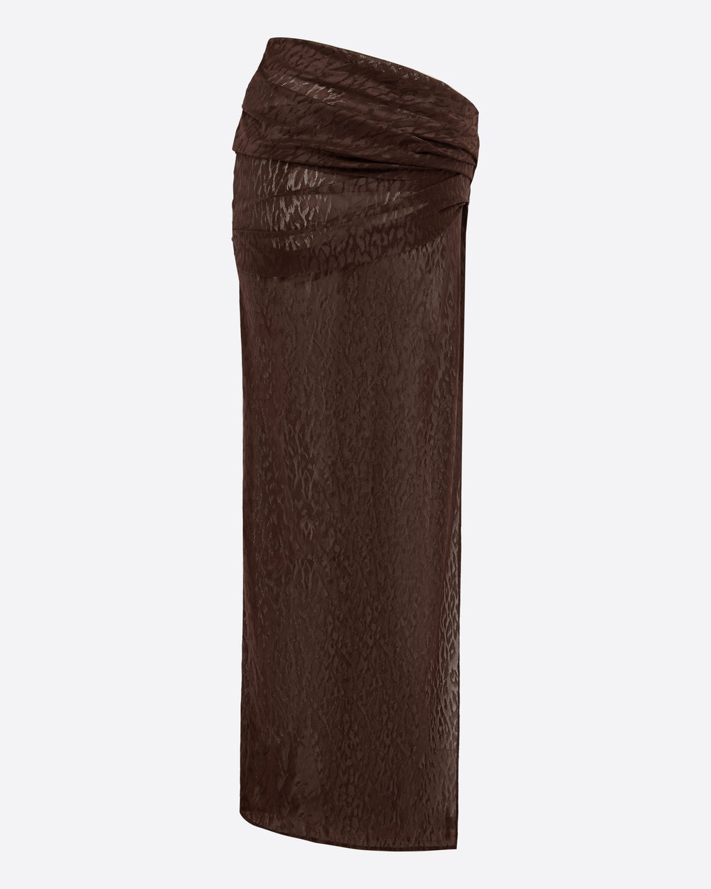 Asymmetric Drape Skirt in Leopard Lace