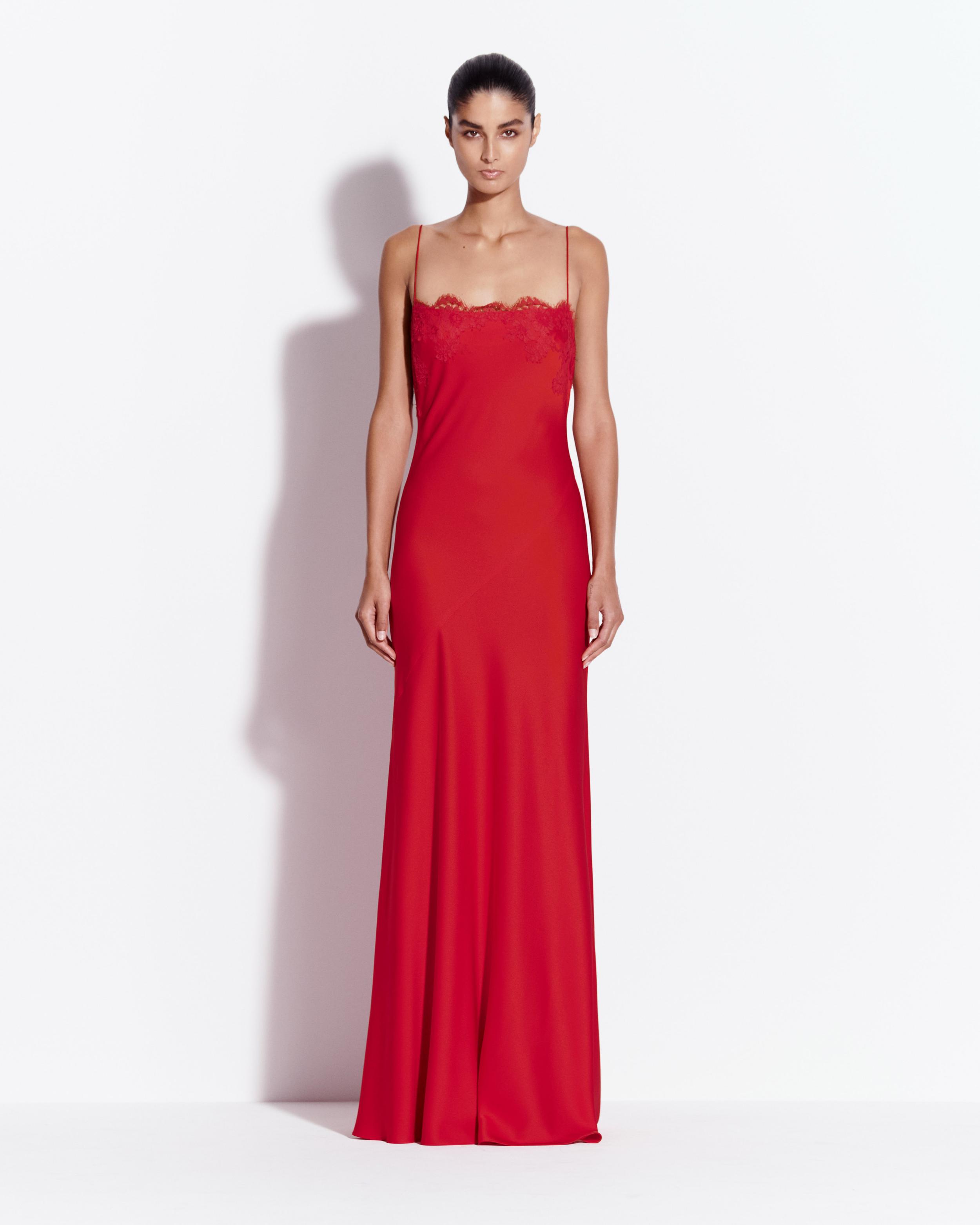 Bias Gown in Satin Crepe