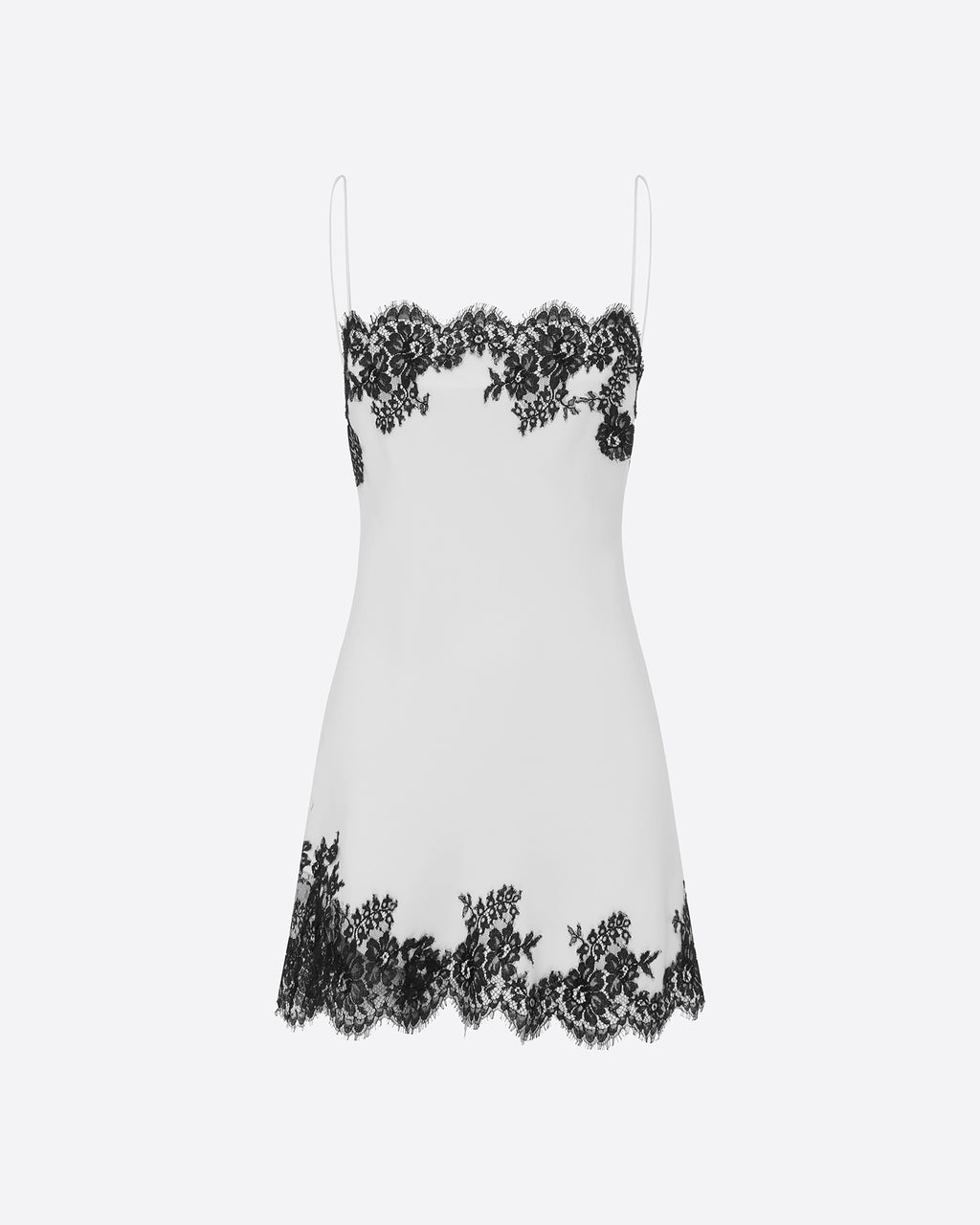 Bias Slip Mini Dress in Satin Crepe