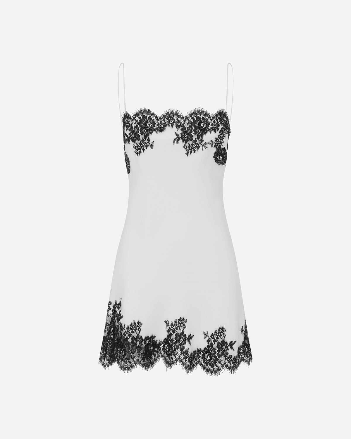 Bias Slip Mini Dress in Satin Crepe