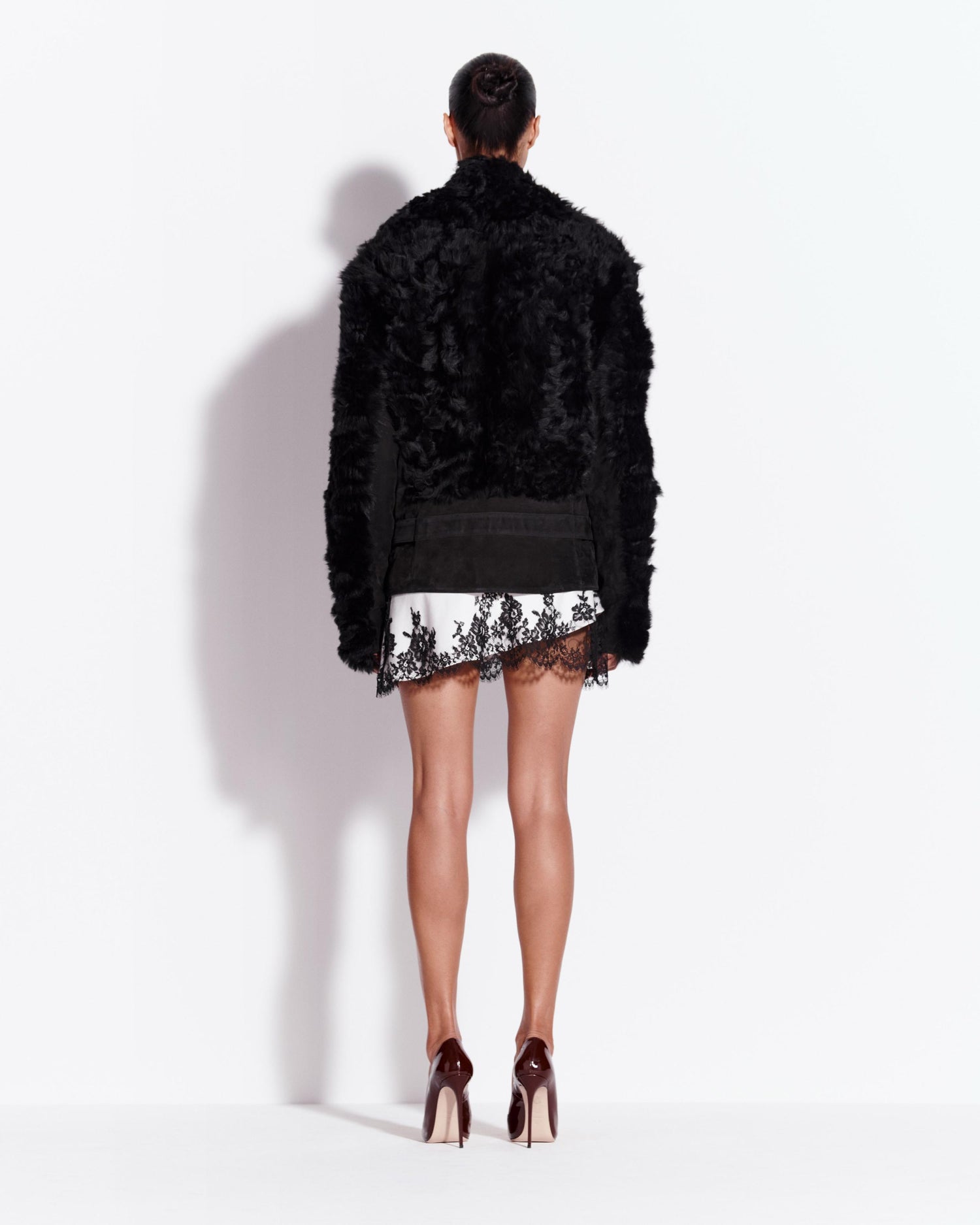 Biker Jacket in Shearling Suede