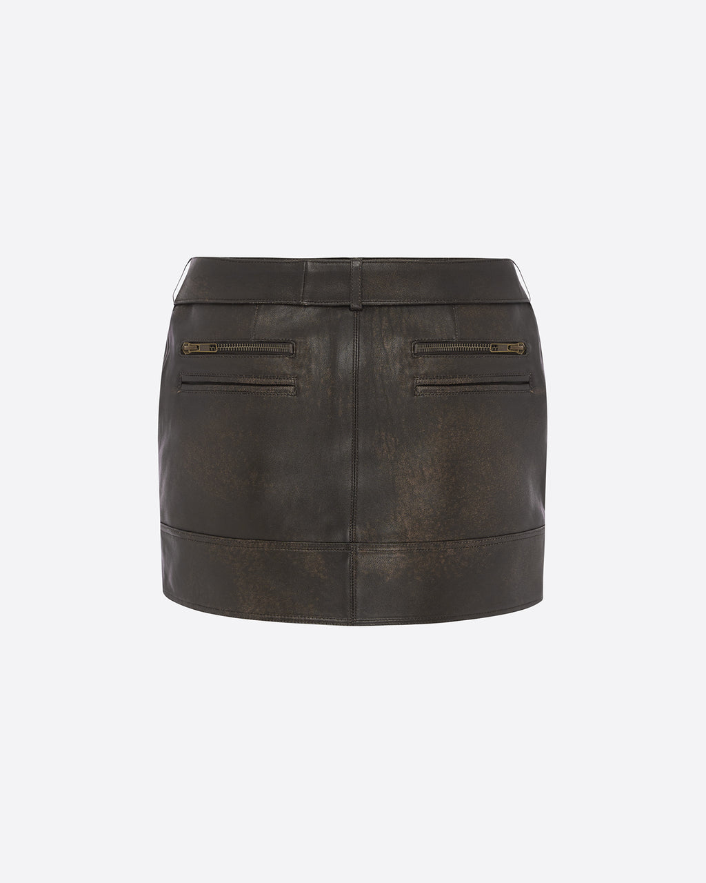 Biker Mini Skirt in Leather