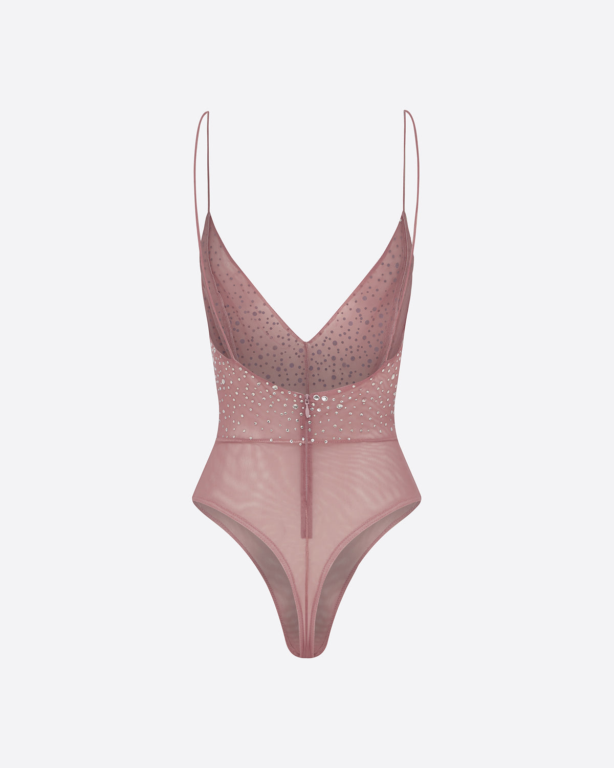 Bikini Bodysuit in Crystal Mesh