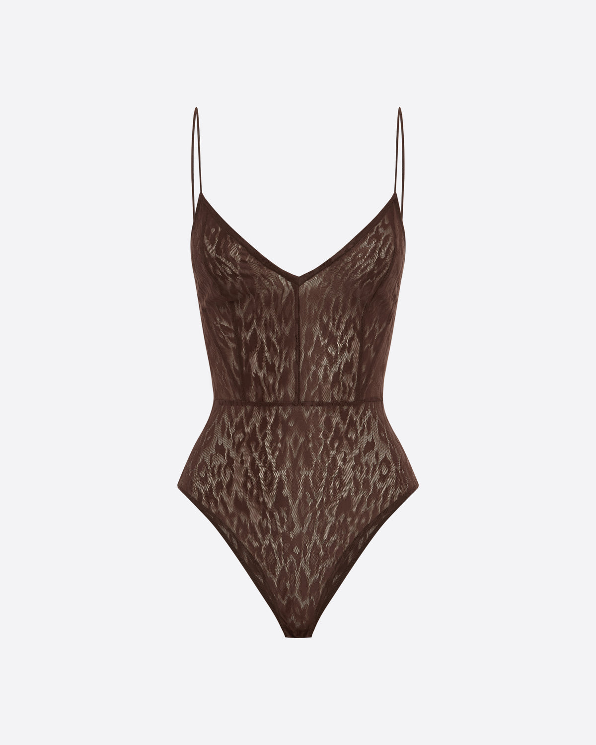 Bikini Bodysuit in Leopard Lace