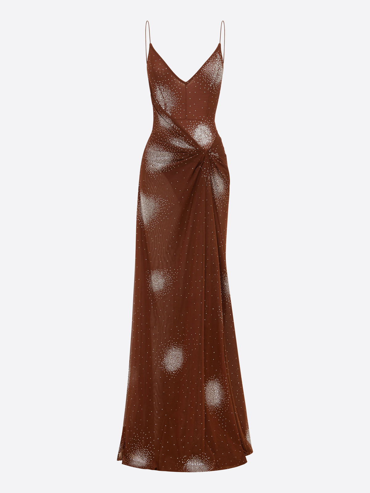 Bikini Drape Gown in Crystal Mesh